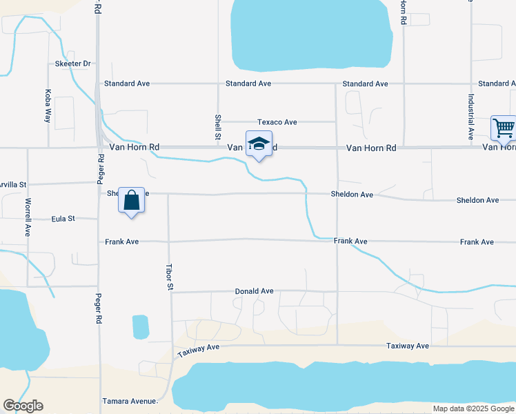 map of restaurants, bars, coffee shops, grocery stores, and more near 2135 Sheldon Avenue in Fairbanks