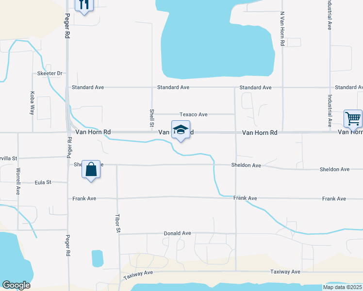 map of restaurants, bars, coffee shops, grocery stores, and more near 2157 Van Horn Road in Fairbanks