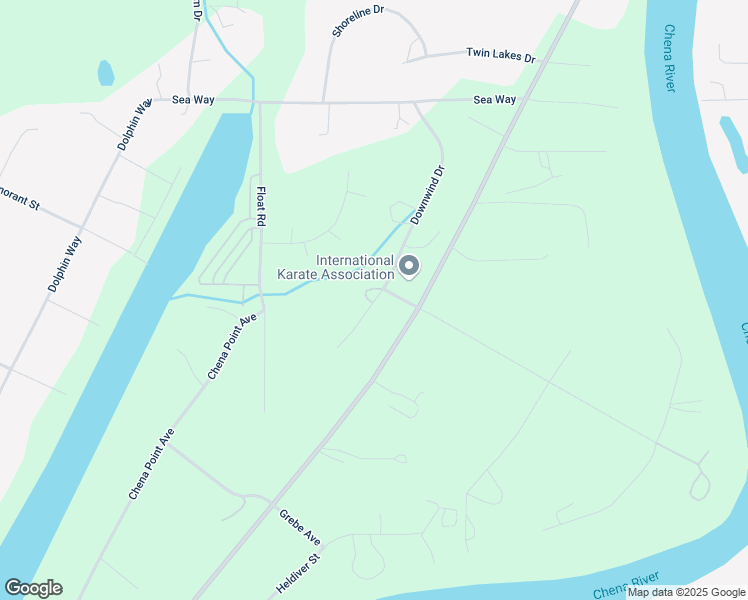 map of restaurants, bars, coffee shops, grocery stores, and more near 1145 Downwind Drive in Fairbanks