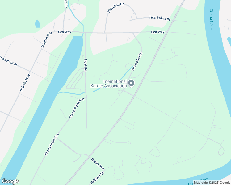 map of restaurants, bars, coffee shops, grocery stores, and more near 1145 Downwind Drive in Fairbanks
