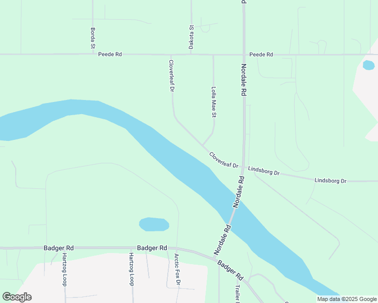 map of restaurants, bars, coffee shops, grocery stores, and more near 1165 Cloverleaf Drive in North Pole