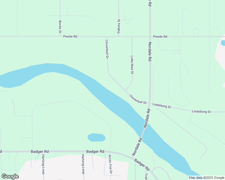 map of restaurants, bars, coffee shops, grocery stores, and more near 1165 Cloverleaf Drive in North Pole