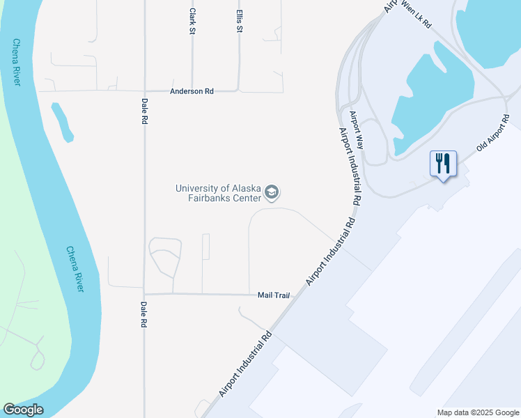 map of restaurants, bars, coffee shops, grocery stores, and more near in Fairbanks