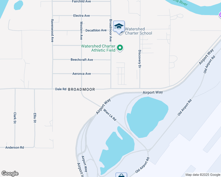 map of restaurants, bars, coffee shops, grocery stores, and more near 5100 Dale Road in Fairbanks