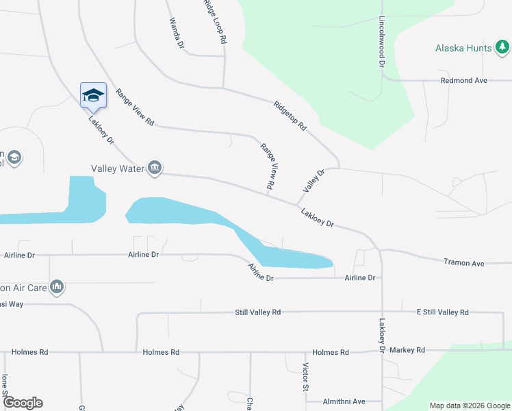 map of restaurants, bars, coffee shops, grocery stores, and more near 923 Lakloey Drive in North Pole