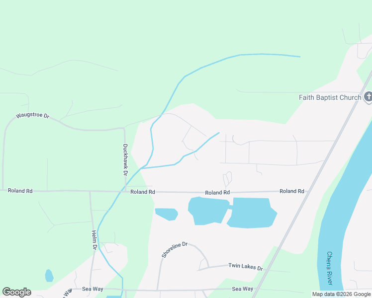 map of restaurants, bars, coffee shops, grocery stores, and more near 940 Eider Court in Fairbanks