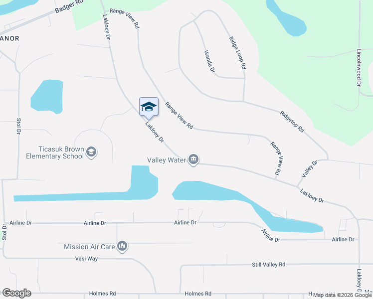 map of restaurants, bars, coffee shops, grocery stores, and more near 846 Lakloey Drive in North Pole
