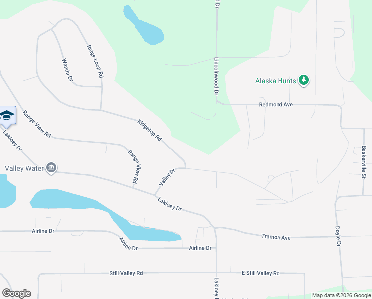 map of restaurants, bars, coffee shops, grocery stores, and more near 950 Ridgetop Road in North Pole