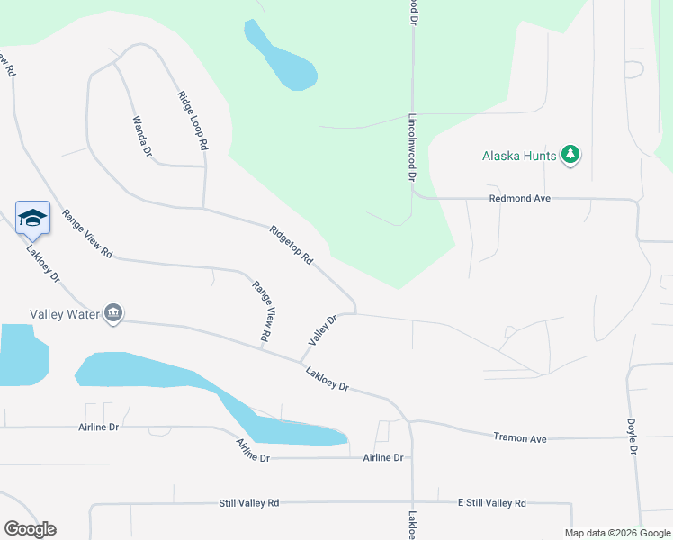 map of restaurants, bars, coffee shops, grocery stores, and more near 950 Ridgetop Road in North Pole