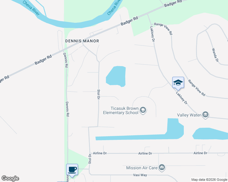 map of restaurants, bars, coffee shops, grocery stores, and more near 1122 Matthew Circle in North Pole