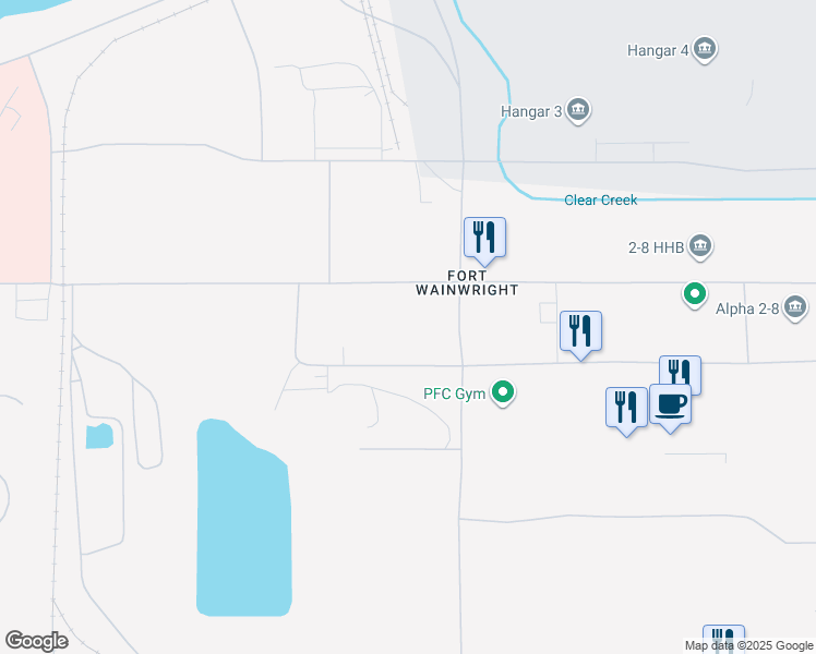 map of restaurants, bars, coffee shops, grocery stores, and more near 3588 Neely Road in Fairbanks