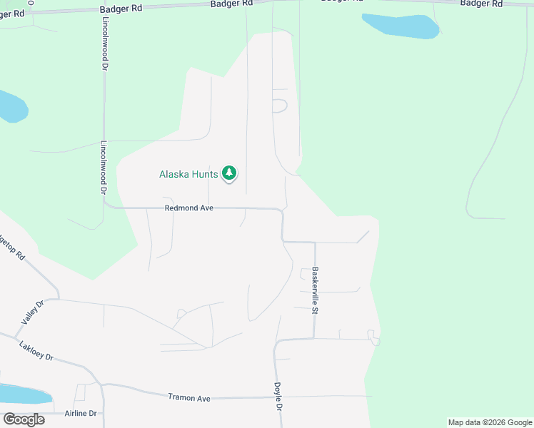 map of restaurants, bars, coffee shops, grocery stores, and more near 1485-1499 Redmond Avenue in North Pole