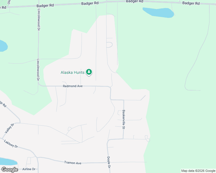 map of restaurants, bars, coffee shops, grocery stores, and more near 1485 Redmond Avenue in North Pole