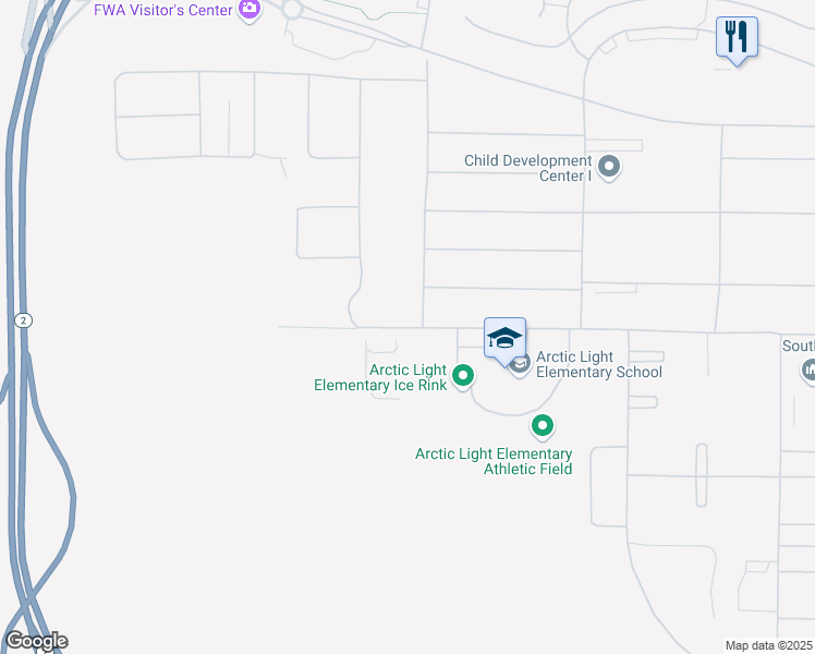 map of restaurants, bars, coffee shops, grocery stores, and more near 1231-4233 599th Street in Fairbanks