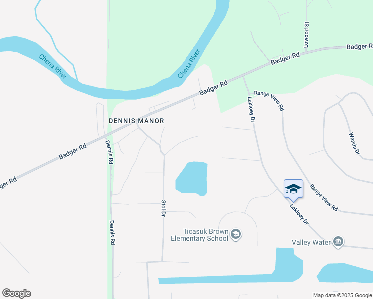 map of restaurants, bars, coffee shops, grocery stores, and more near 870 Stol Drive in North Pole