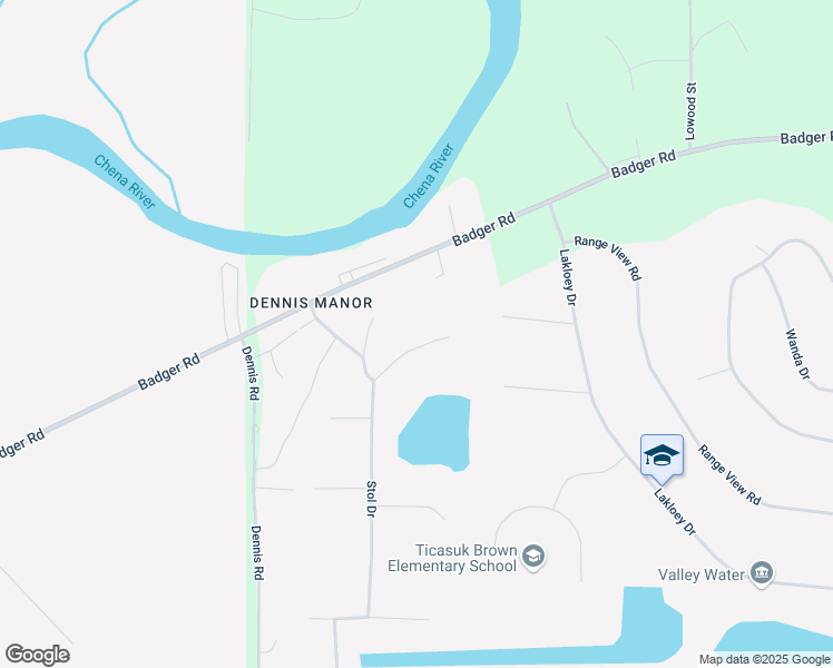 map of restaurants, bars, coffee shops, grocery stores, and more near 870 Stol Drive in North Pole