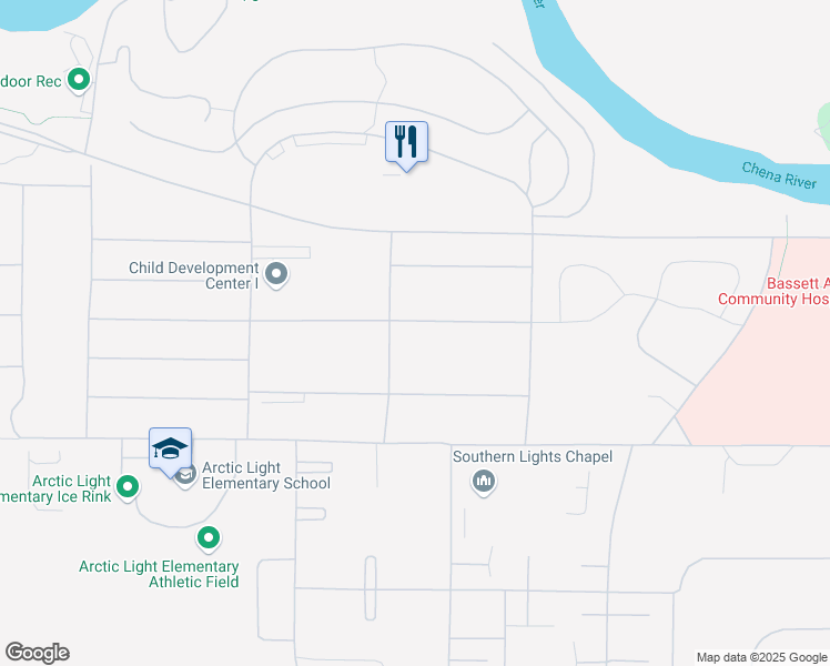 map of restaurants, bars, coffee shops, grocery stores, and more near 4032 Pine Street in Fairbanks