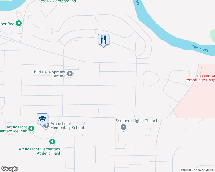 map of restaurants, bars, coffee shops, grocery stores, and more near 4036 Pine Street in Fairbanks
