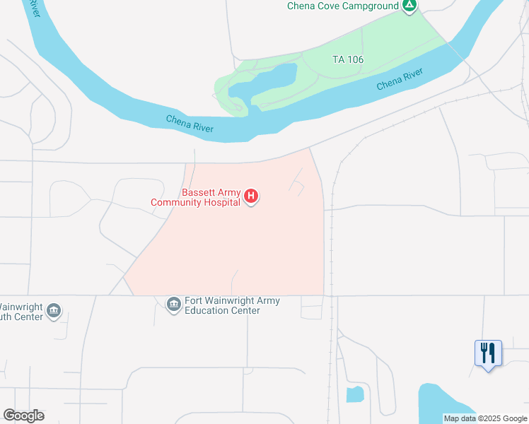 map of restaurants, bars, coffee shops, grocery stores, and more near 4076 Neely Road in Fairbanks