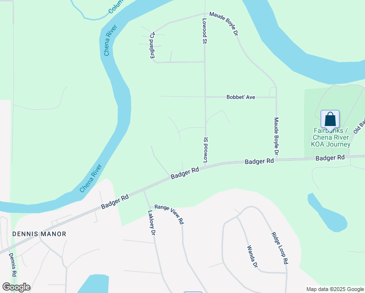 map of restaurants, bars, coffee shops, grocery stores, and more near 1225 Shane Court in North Pole