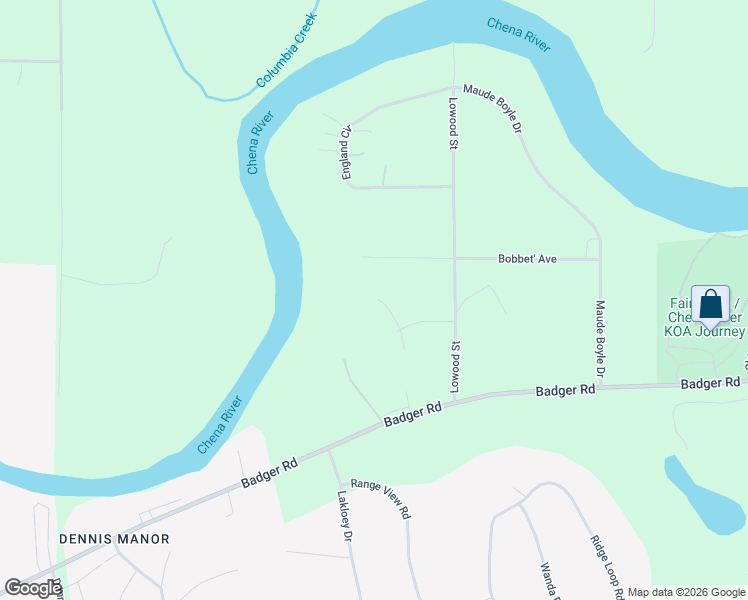 map of restaurants, bars, coffee shops, grocery stores, and more near 1230 Shane Court in North Pole
