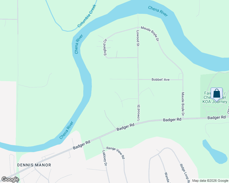 map of restaurants, bars, coffee shops, grocery stores, and more near 1230 Shane Court in North Pole