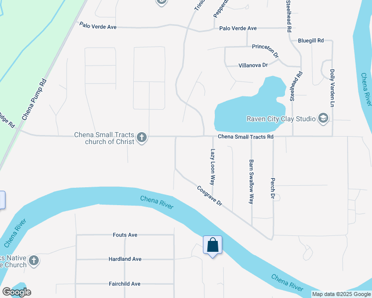 map of restaurants, bars, coffee shops, grocery stores, and more near 1605 Cosgrave Dr in Fairbanks