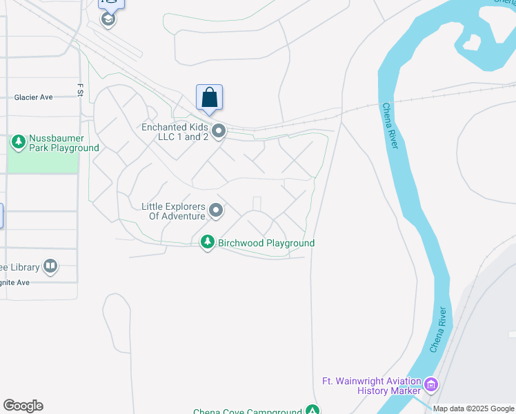 map of restaurants, bars, coffee shops, grocery stores, and more near 1066 Turnagin Loop in Fairbanks