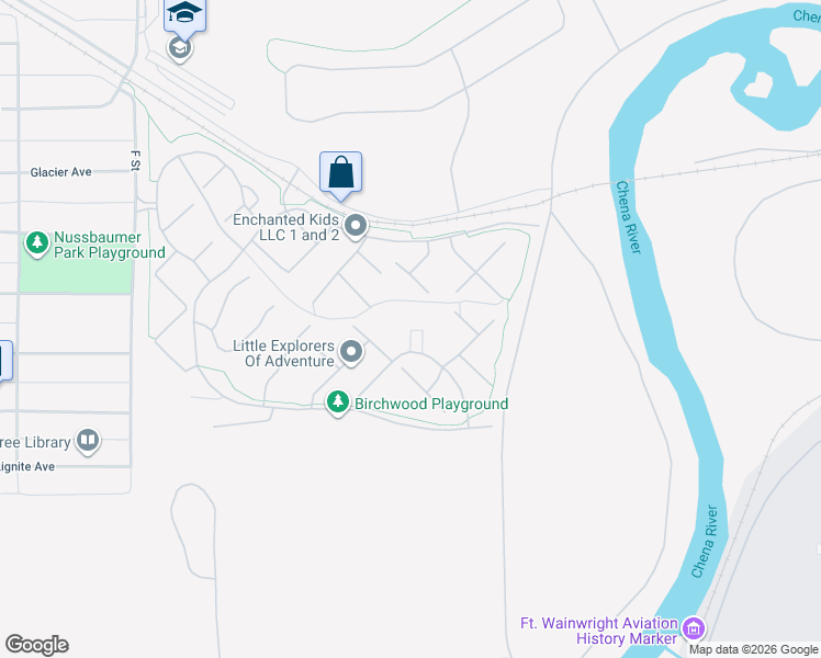 map of restaurants, bars, coffee shops, grocery stores, and more near 1066 Turnagin Loop in Fairbanks