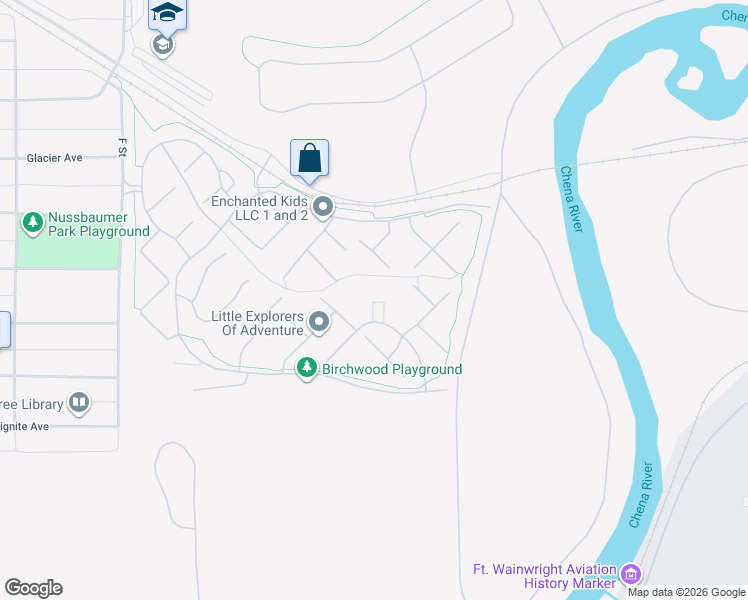 map of restaurants, bars, coffee shops, grocery stores, and more near 1066 Turnagin Loop in Fairbanks