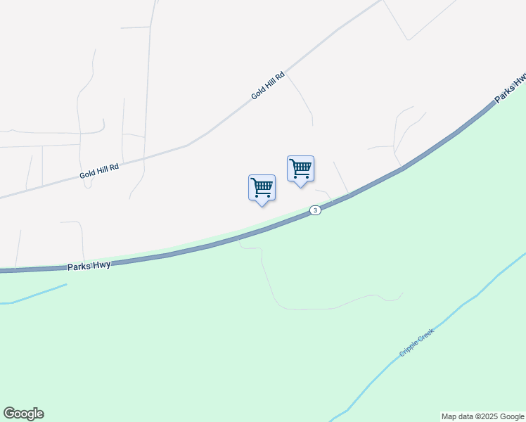 map of restaurants, bars, coffee shops, grocery stores, and more near 3040 Parks Highway in Fairbanks