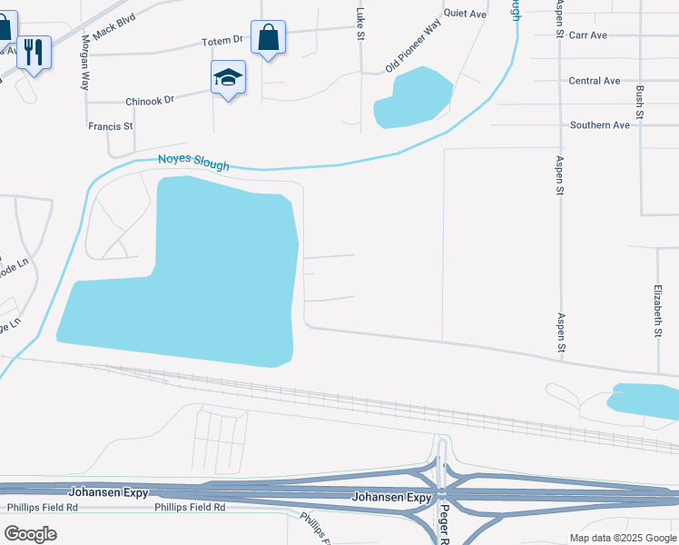 map of restaurants, bars, coffee shops, grocery stores, and more near 925 Commerce Street in Fairbanks