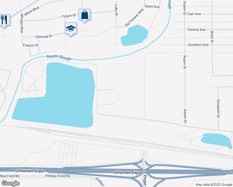 map of restaurants, bars, coffee shops, grocery stores, and more near 925 Commerce Street in Fairbanks