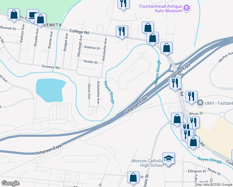 map of restaurants, bars, coffee shops, grocery stores, and more near 251 His Majestys Ave in Fairbanks