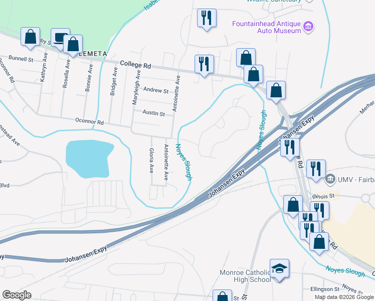 map of restaurants, bars, coffee shops, grocery stores, and more near 251 His Majestys Avenue in Fairbanks