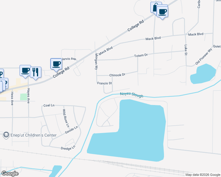 map of restaurants, bars, coffee shops, grocery stores, and more near 3151 Chinook Drive in Fairbanks