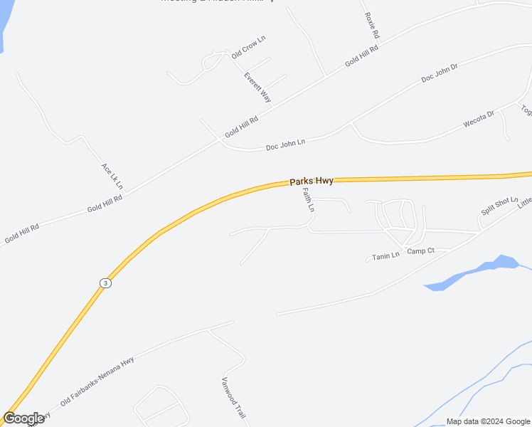map of restaurants, bars, coffee shops, grocery stores, and more near 330 Faith Lane in Fairbanks