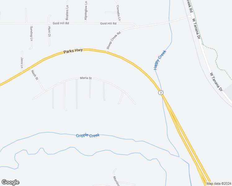 map of restaurants, bars, coffee shops, grocery stores, and more near 2325 Maria Street in Fairbanks