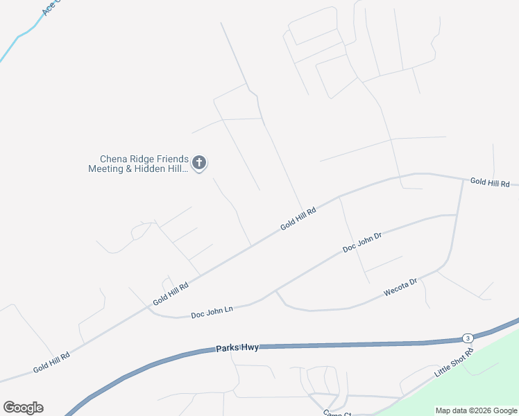 map of restaurants, bars, coffee shops, grocery stores, and more near 2668 Gold Hill Road in Fairbanks