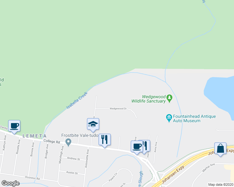 map of restaurants, bars, coffee shops, grocery stores, and more near 302 Wedgewood Drive in Fairbanks