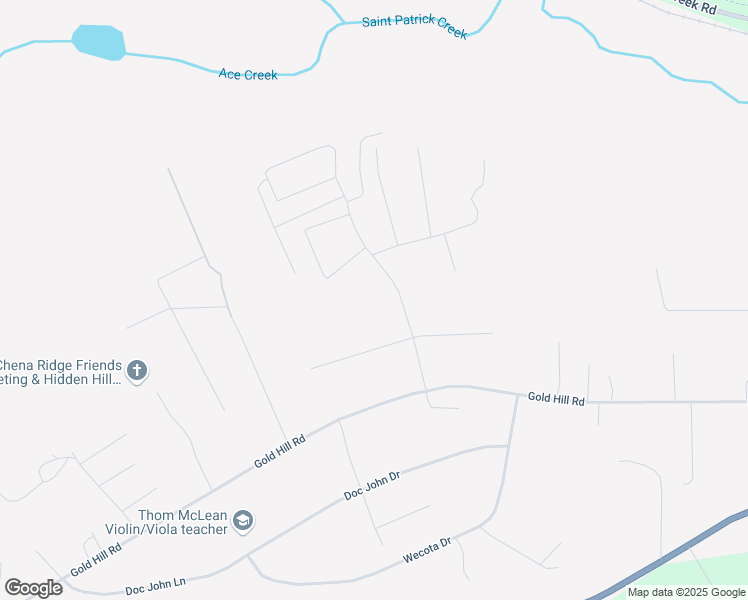 map of restaurants, bars, coffee shops, grocery stores, and more near 2610 Lucky Law Court in Fairbanks