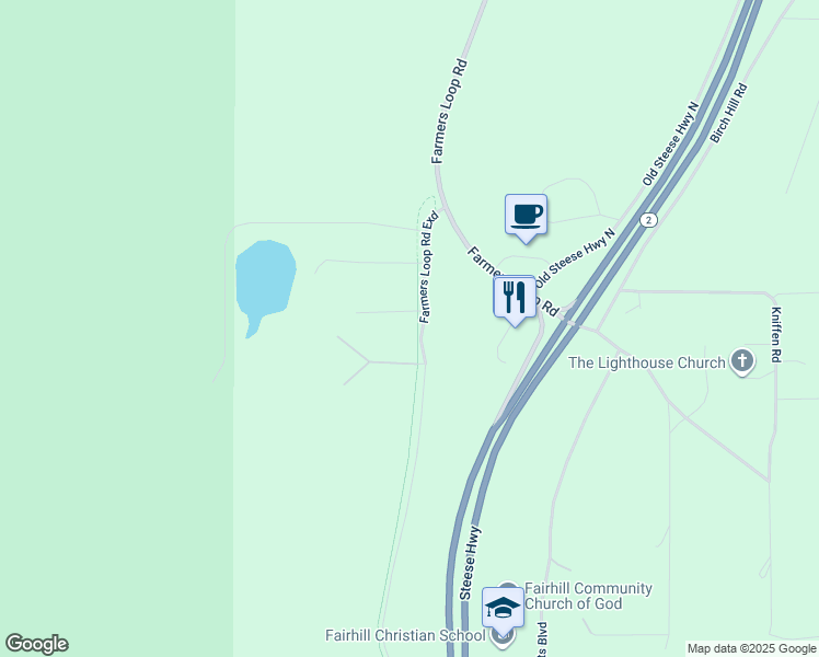 map of restaurants, bars, coffee shops, grocery stores, and more near 437 Fleshman Street in Fairbanks