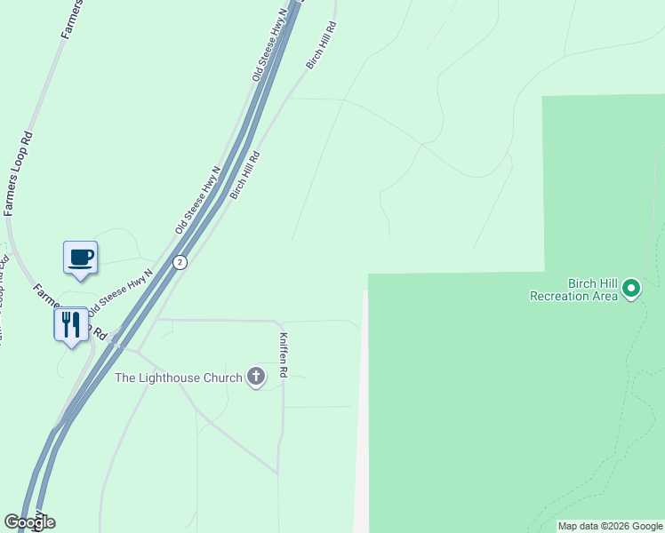 map of restaurants, bars, coffee shops, grocery stores, and more near 270 Terrace Drive in Fairbanks