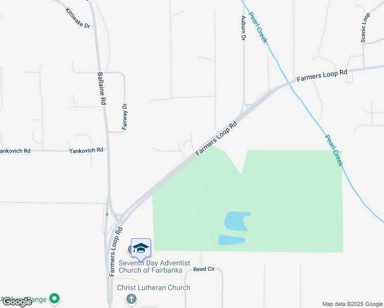 map of restaurants, bars, coffee shops, grocery stores, and more near 1762 Farmers Loop Road in Fairbanks