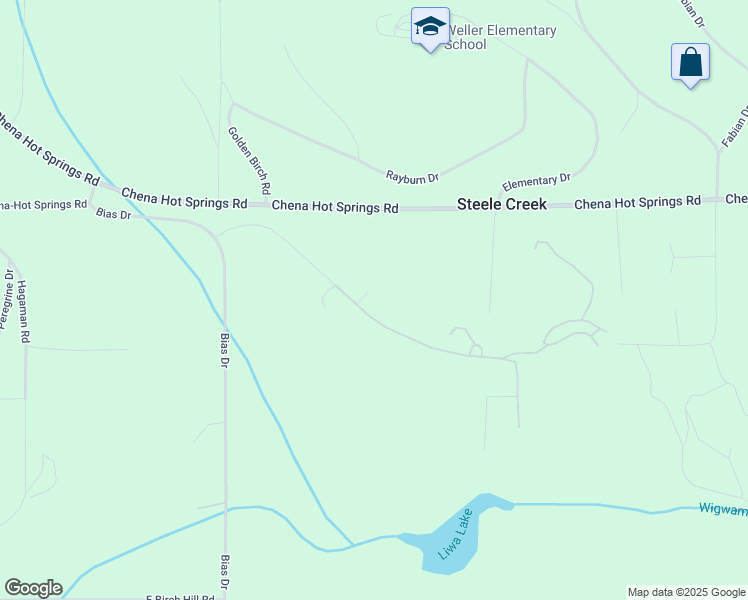 map of restaurants, bars, coffee shops, grocery stores, and more near 560 Wigwam Way in Fairbanks