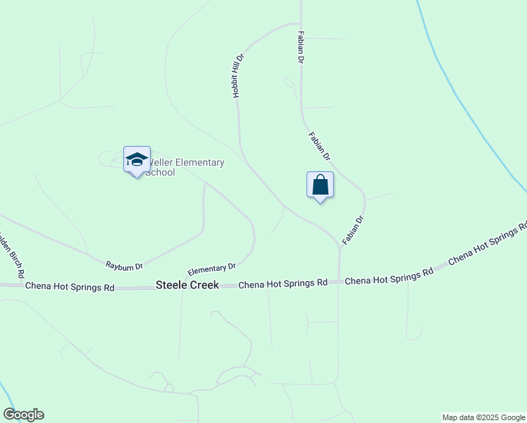 map of restaurants, bars, coffee shops, grocery stores, and more near 619 L Amour Court in Fairbanks