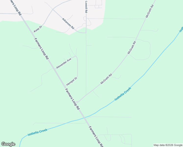 map of restaurants, bars, coffee shops, grocery stores, and more near 650 Lowell Road in Fairbanks