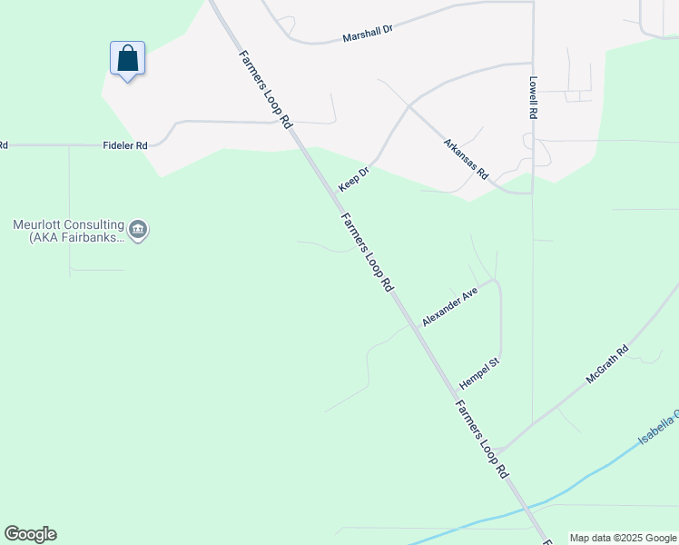 map of restaurants, bars, coffee shops, grocery stores, and more near 481 Farmers Loop Road in Fairbanks