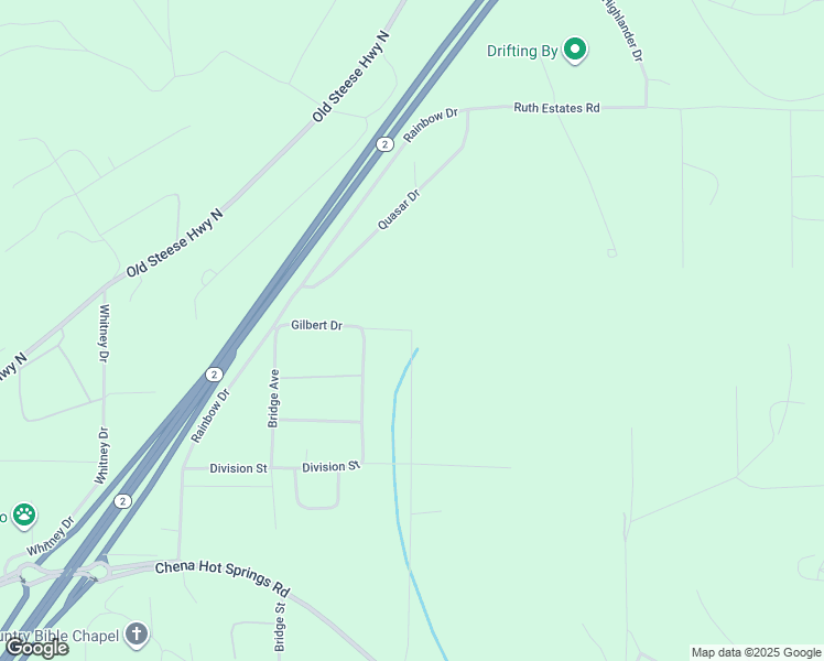 map of restaurants, bars, coffee shops, grocery stores, and more near 430 Gilbert Drive in Fairbanks