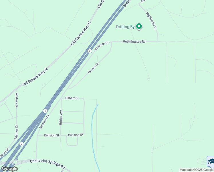 map of restaurants, bars, coffee shops, grocery stores, and more near 430 Gilbert Drive in Fairbanks